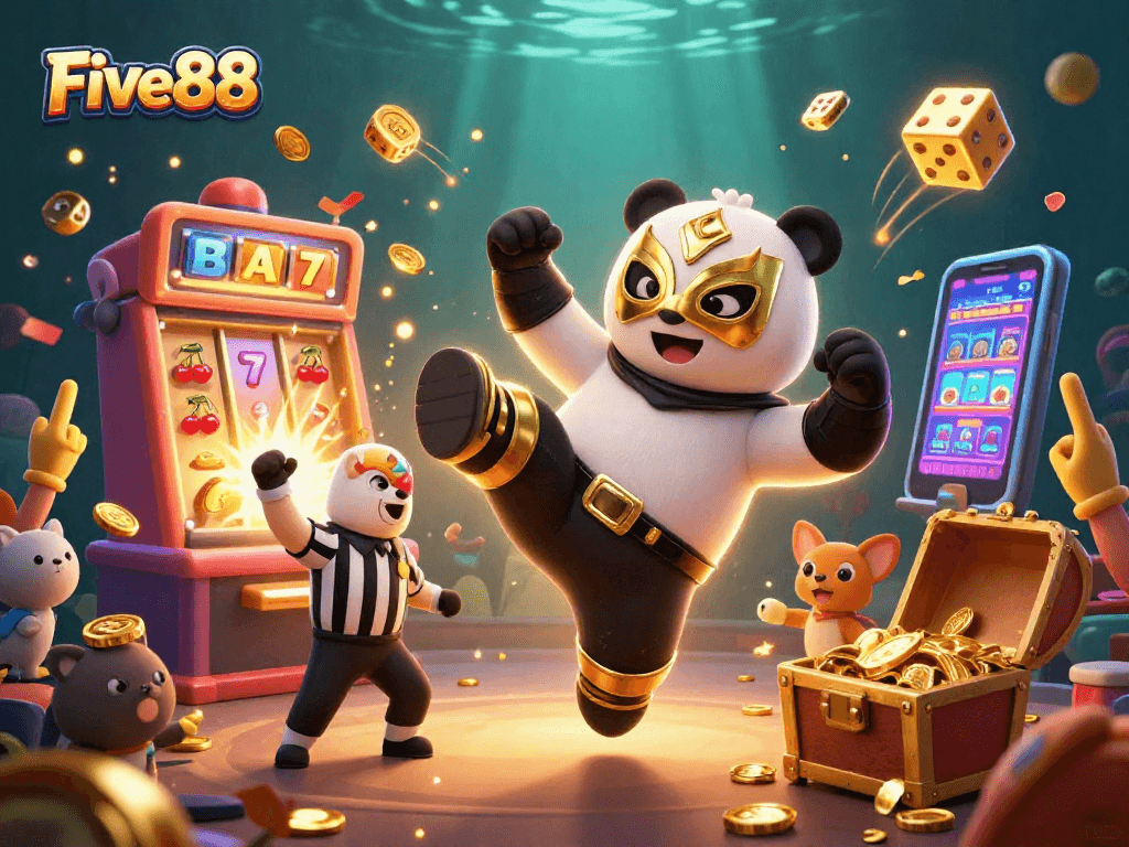 Experience thrilling wins with Five88's vibrant 3D casino games, featuring lively characters and exciting jackpots.
