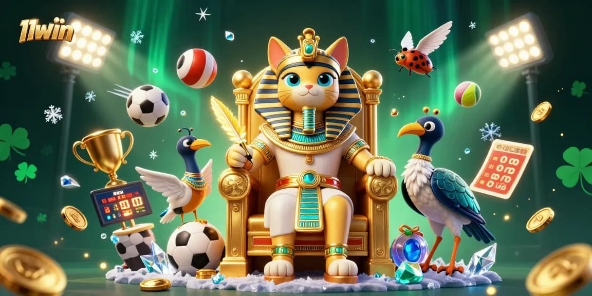 Experience the excitement of 11WIN with this vibrant sports betting illustration packed with action.