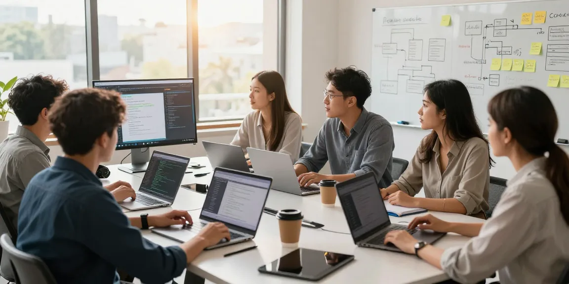 Build internal tools with AI in a collaborative software development workspace.