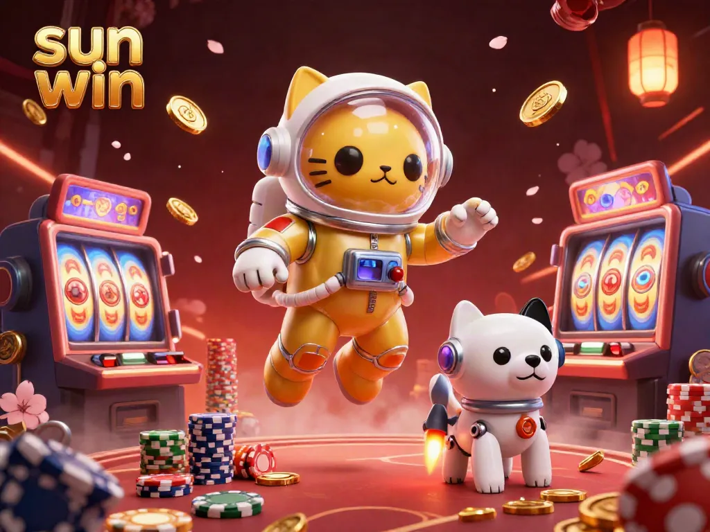 Engage in thrilling adventures at Sun Win casino with vibrant characters and dynamic gaming elements.