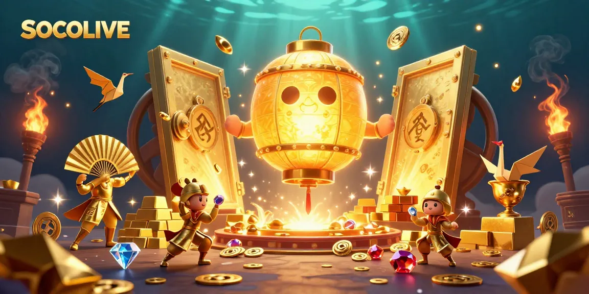 SOCOLIVE delivers an engaging interactive casino experience with colorful golden elements and dynamic characters.