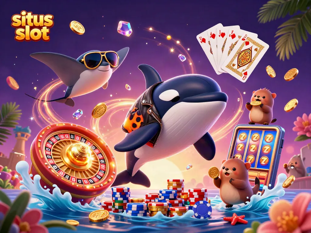 Engaging illustration of situs slot features with vibrant characters and rich gaming elements