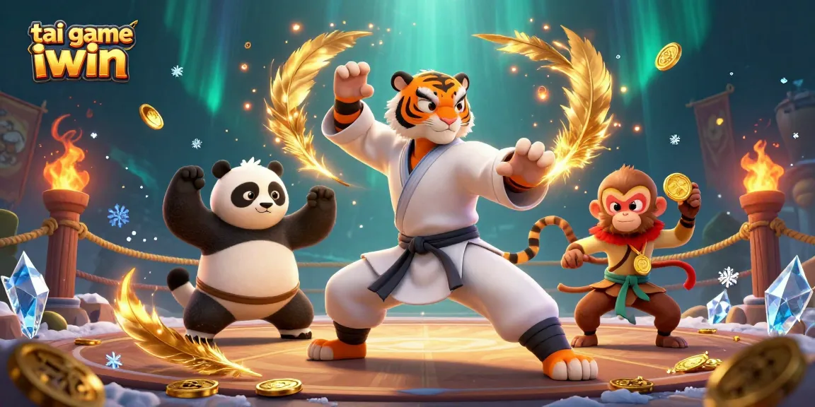 Engage with tai game iwin as a kung fu tiger and panda disciple in a vibrant casino adventure.
