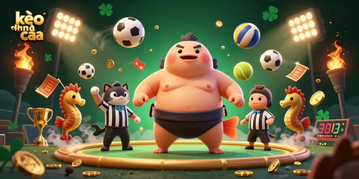 Bettors engage with kèo nhà cái in an explosive underwater sports arena with dynamic action elements.