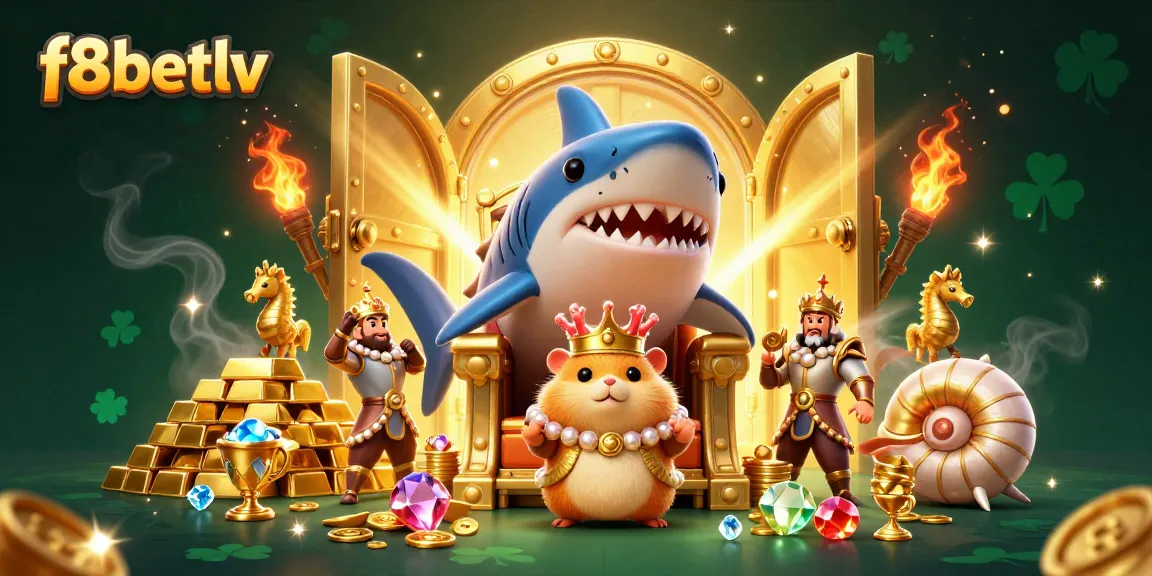 Experience thrilling gameplay at f8betlv with a fierce hamster king amidst dazzling casino treasures.