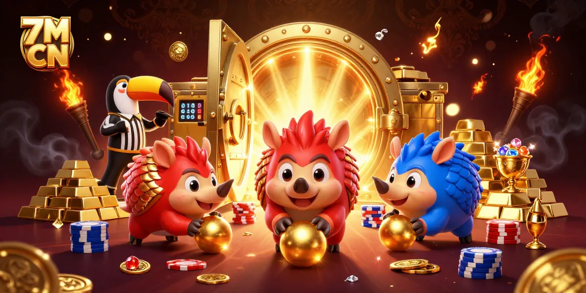 Engage with 7M CN's thrilling clash of rival pangolins amidst dazzling golden casino treasures.