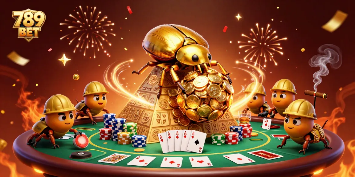 Experience the excitement of 789 BET while watching cartoon beetles transform coins into casino gold.