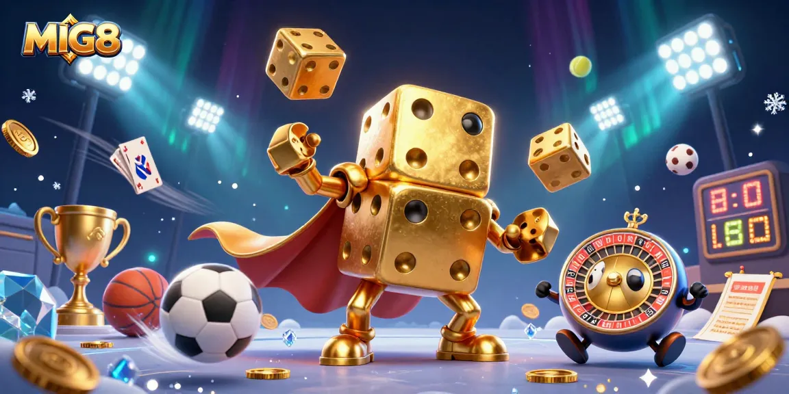 MIG8 offers a thrilling gambling experience with a golden dice golem and dynamic game elements.