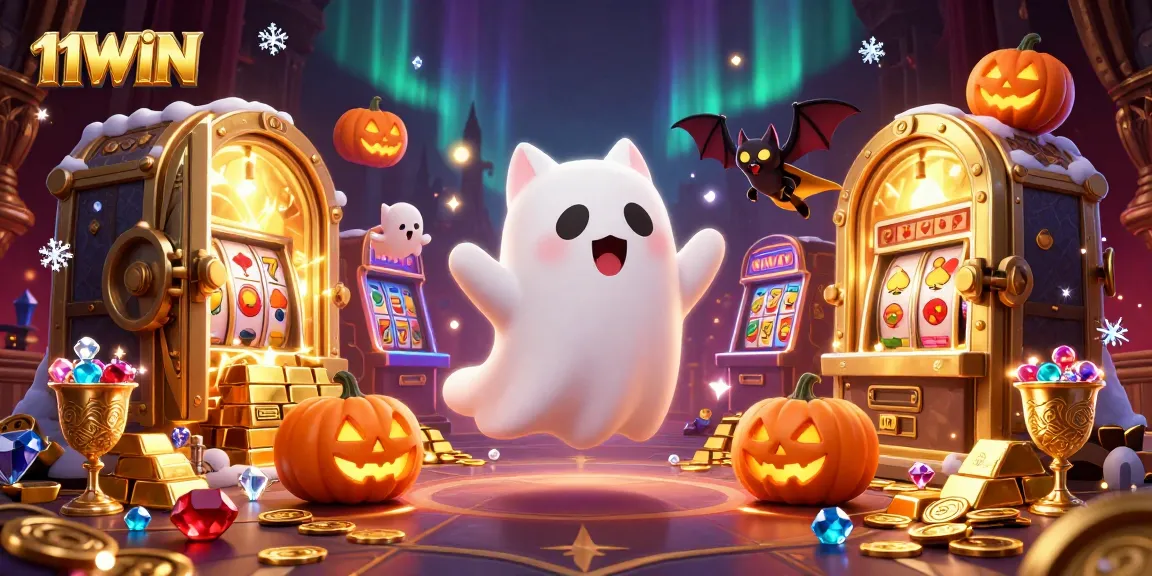 Experience gaming fun with 11WIN and enjoy vibrant slot excitement in a haunted casino.