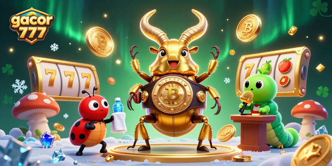 Experience slot gacor 777 excitement in this lively 3D illustration featuring dynamic characters and casino elements.