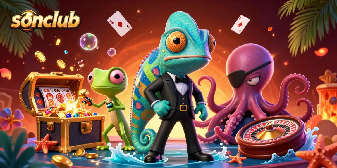 Join the excitement at sonclub with vibrant casino characters and dynamic game elements.